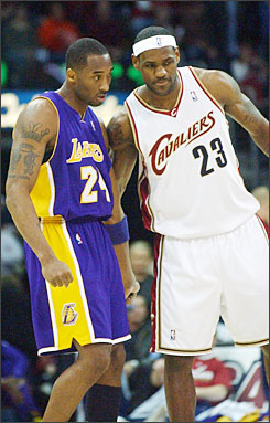 kobe bryant vs lebron james